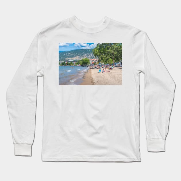 Summer on the Beach in Penticton, BC, Canada Long Sleeve T-Shirt by Amy-K-Mitchell